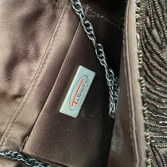 Talbots brown sequins clutch - Picture 3 of 4